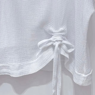 Lilly WHITE blouse with rouche tie *NEW*