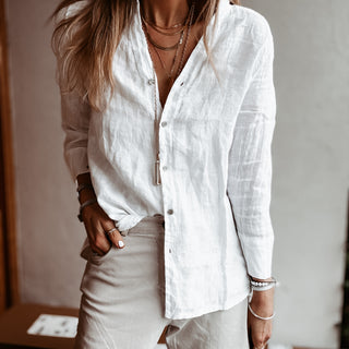 Madison linen white blouse *NEW*