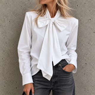 Bria WHITE bow blouse *NEW*