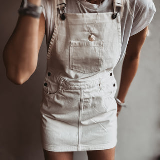 Dallas denim dungaree dress *NEW*