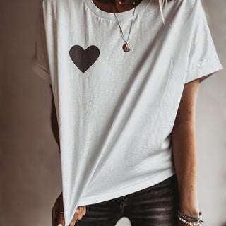 White heart tee