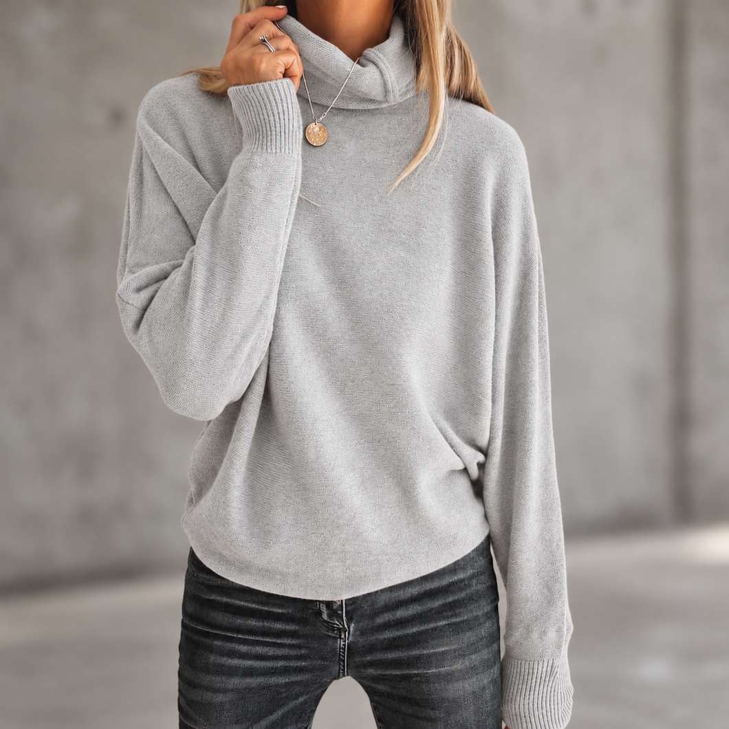 Light Grey Lane Roll Neck jumper