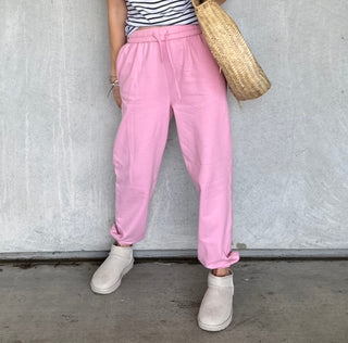 COLLEGE super slouchy PINK joggers *NEW*