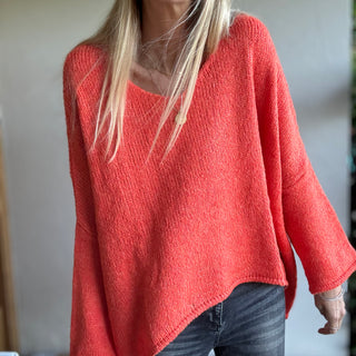 Milano ORANGE V NECK jumper *NEW*