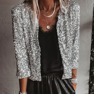 Rio Silver Sequin bolero jacket