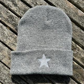 Grey marl STAR beanie *NEW*