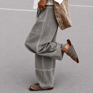 Washed grey Lyra linen joggers *NEW*