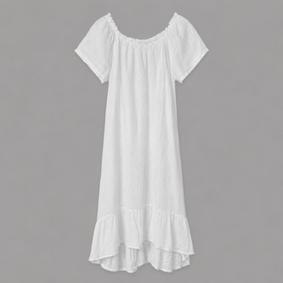 Lottie linen off shoulder white dress *NEW*