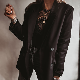 Black double breasted  blazer NEW*