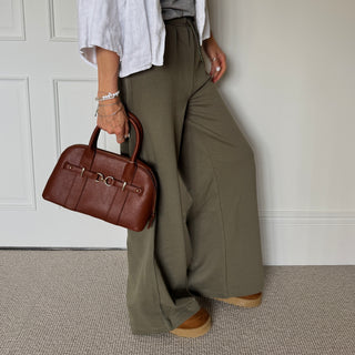 Mia khaki wide leg joggers *NEW*