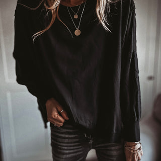 BLACK Perugia super slouchy sweatshirt *NEW*