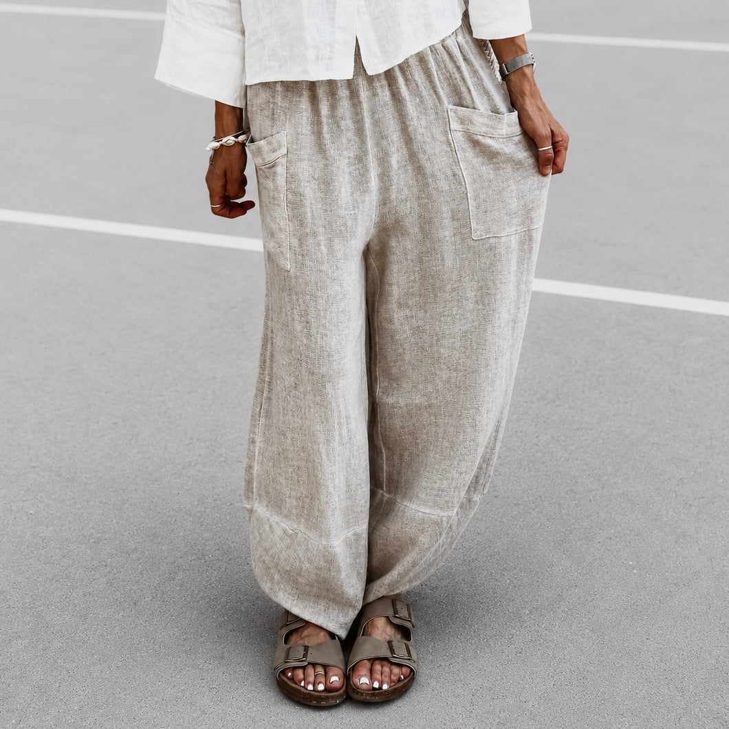 BEIGE Lyra linen joggers *NEW*