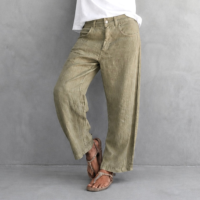 Khaki olive Lina linen chinos *NEW*