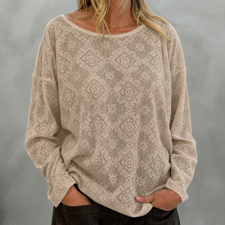 Vintage beige lace long sleeve top *NEW*