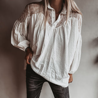 Tabu Vintage white Lace Blouse *NEW*
