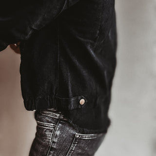 Corduroy military BLACK jacket *NEW*