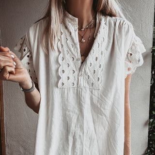 VINTAGE WHITE Meriden short dress *NEW*
