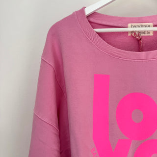 Neon pink LOVE sweatshirt *NEW*