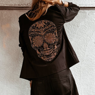 Diamonte skull black blazer