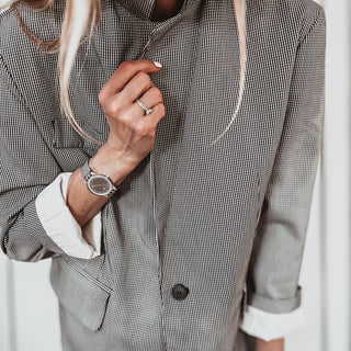 Merino black check blazer *NEW*
