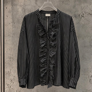Monochrome ruffle Blouse *NEW*