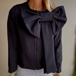 Statement Bow biker MIDNIGHT blazer *NEW*