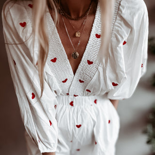 Heart Vintage white playsuit *NEW*