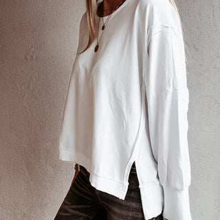 WHITE Perugia super slouchy sweatshirt *NEW*