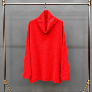 Alpaca SCARLET RED Banditas white roll neck jumper *NEW*