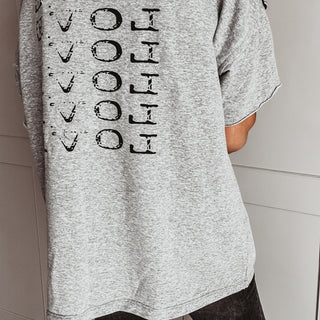 Grey short sleeved sweatshirt with stripes *NEW*