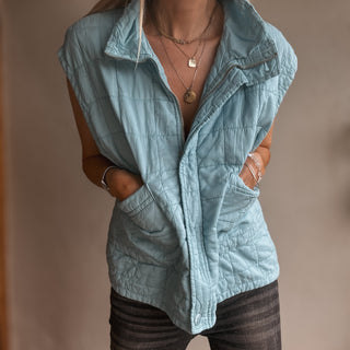 Aqua quilted gilet jacket *NEW*