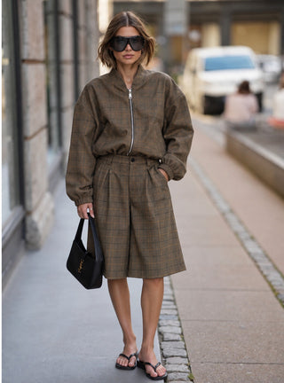 Taupe tweed style bomber blazer *NEW*