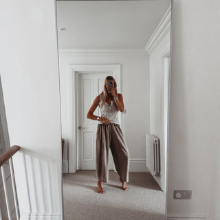 IBIZA TOWN parachute pants CHOCOLATE