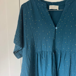 Aldina midnight dress with gold flecks *NEW*