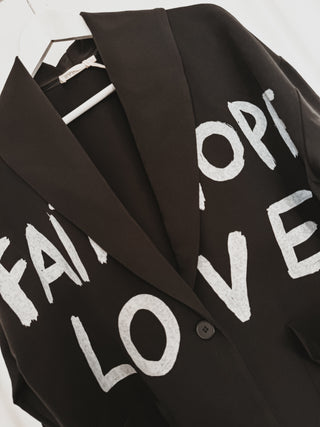 FAITH HOPE LOVE graffiti black suit *NEW*