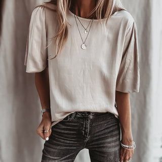 Grafton beige satin blouse *NEW*