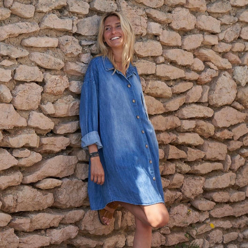 Delia denim shirt dress *NEW*