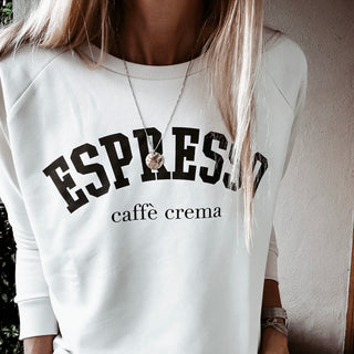 ESPRESSO vintage white (cream) sweatshirt *relaxed style* NEW