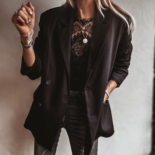 Black double breasted  blazer NEW*