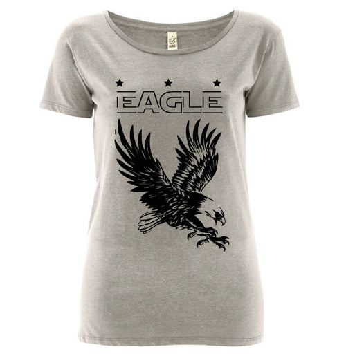 Grey tee with black eagle *Sample, size M*