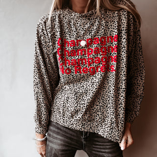 CHAMPAGNE NO REGRETS long sleeve top  *NEW*