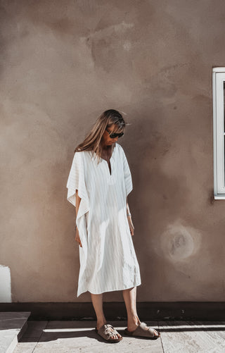 Altair Subtle stripe vintage white dress *NEW*