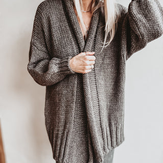 Dark biscuit / cream Cities Cardigan *NEW*