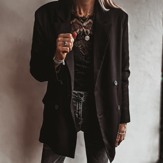 Black double breasted  blazer NEW*
