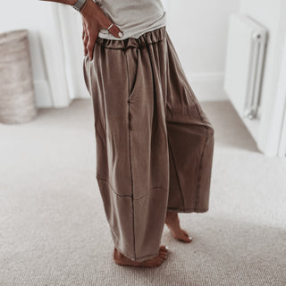 IBIZA TOWN parachute pants CHOCOLATE