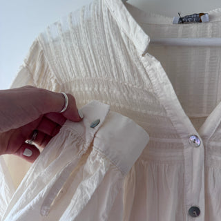 Cream Pennie pleated blouse *NEW*