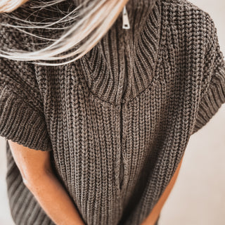 Khaki  Zip knit *NEW*