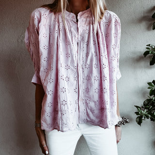 Dusty pink Pompano Broderie floaty Blouse *NEW*