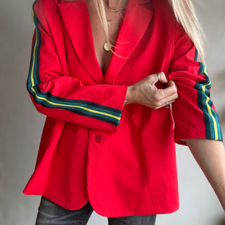 Red stripe boyfriend blazer *NEW*