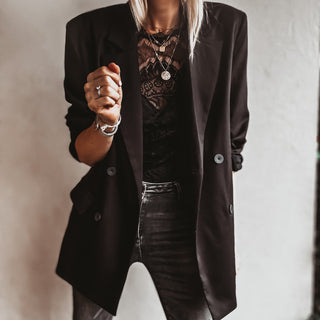 Black double breasted  blazer NEW*
